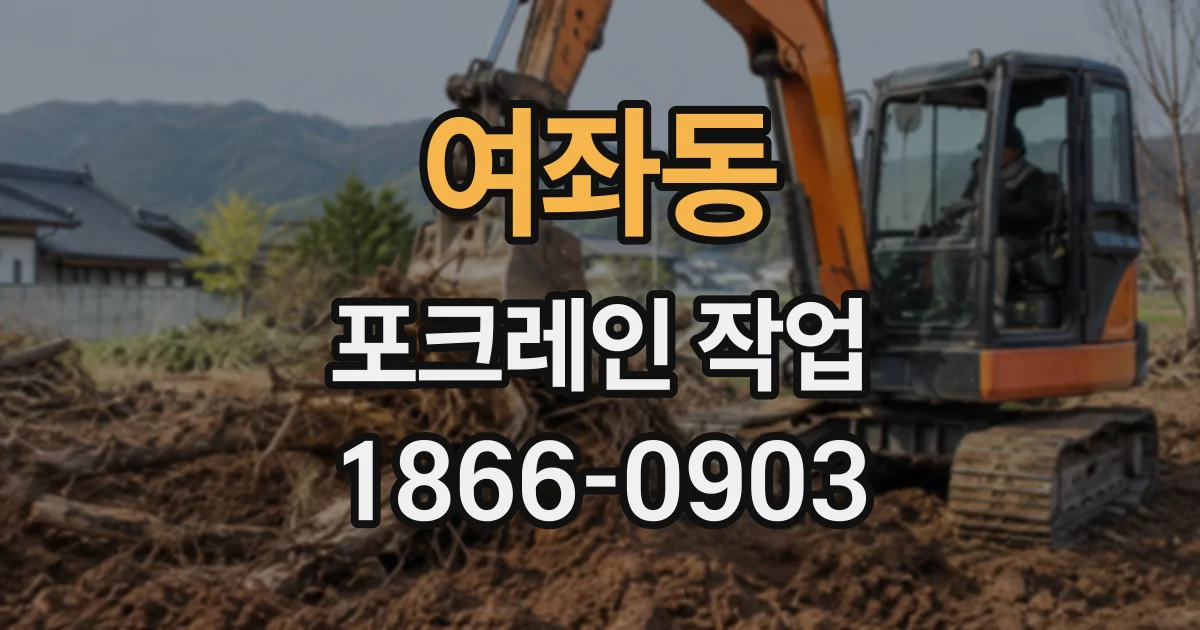 여좌동 포크레인작업