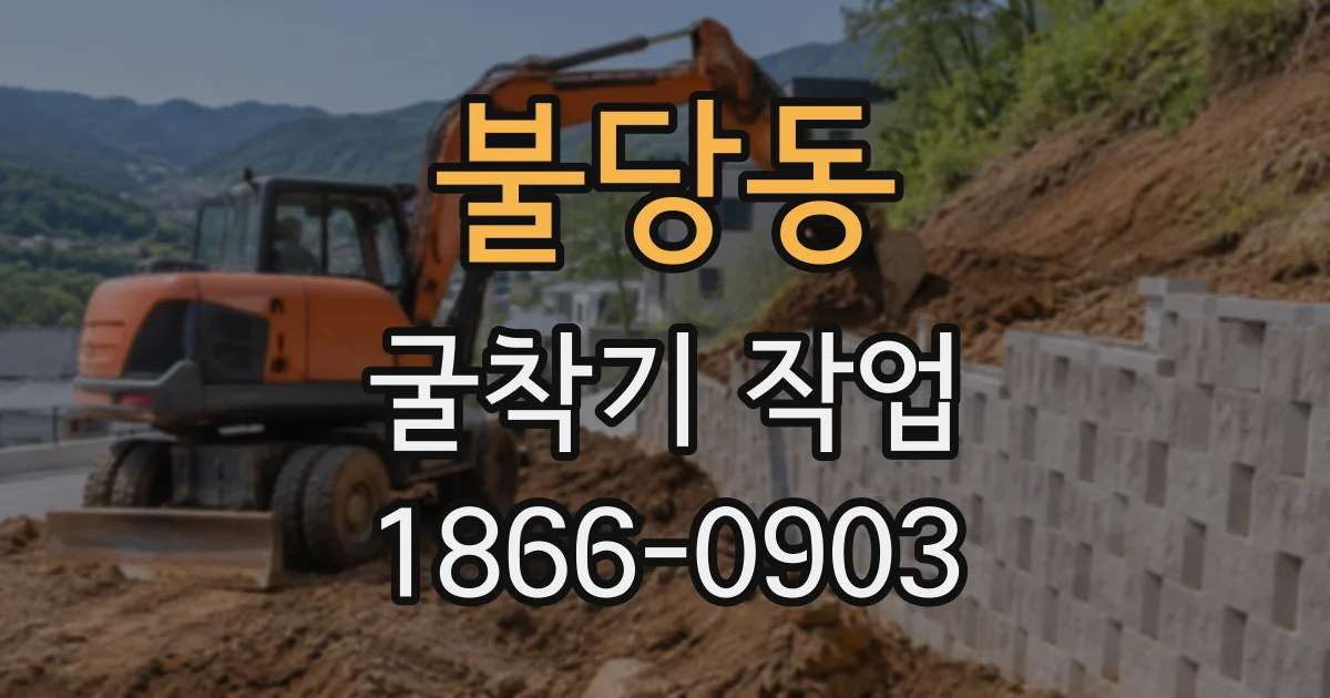 불당동 굴착기작업