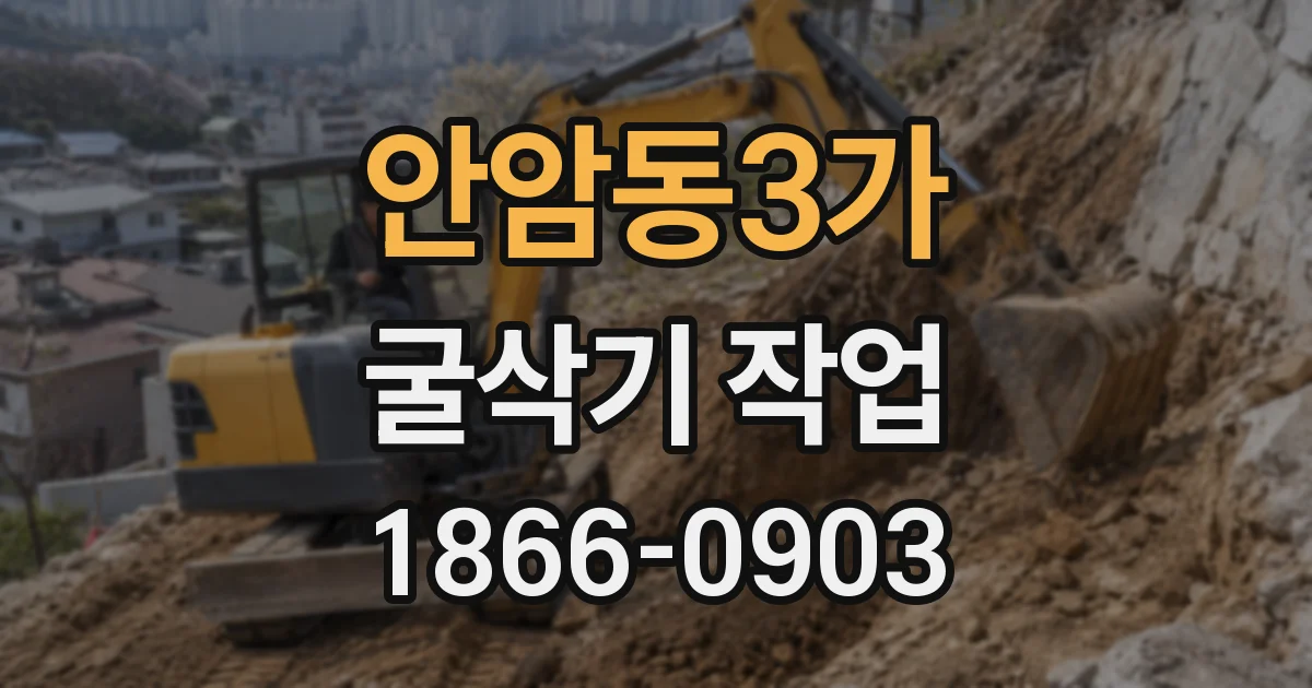 안암동3가 굴삭기 작업
