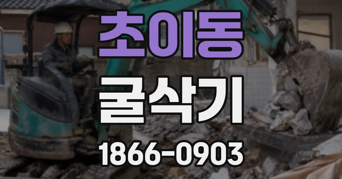 초이동 굴삭기