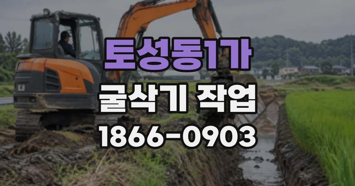 토성동1가 굴삭기작업