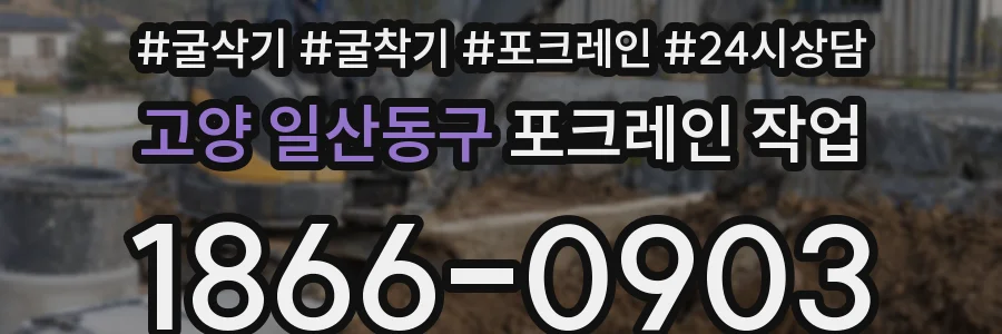 고양 일산동구 포크레인 작업