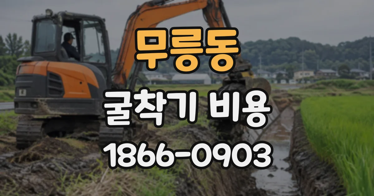 무릉동 굴착기비용