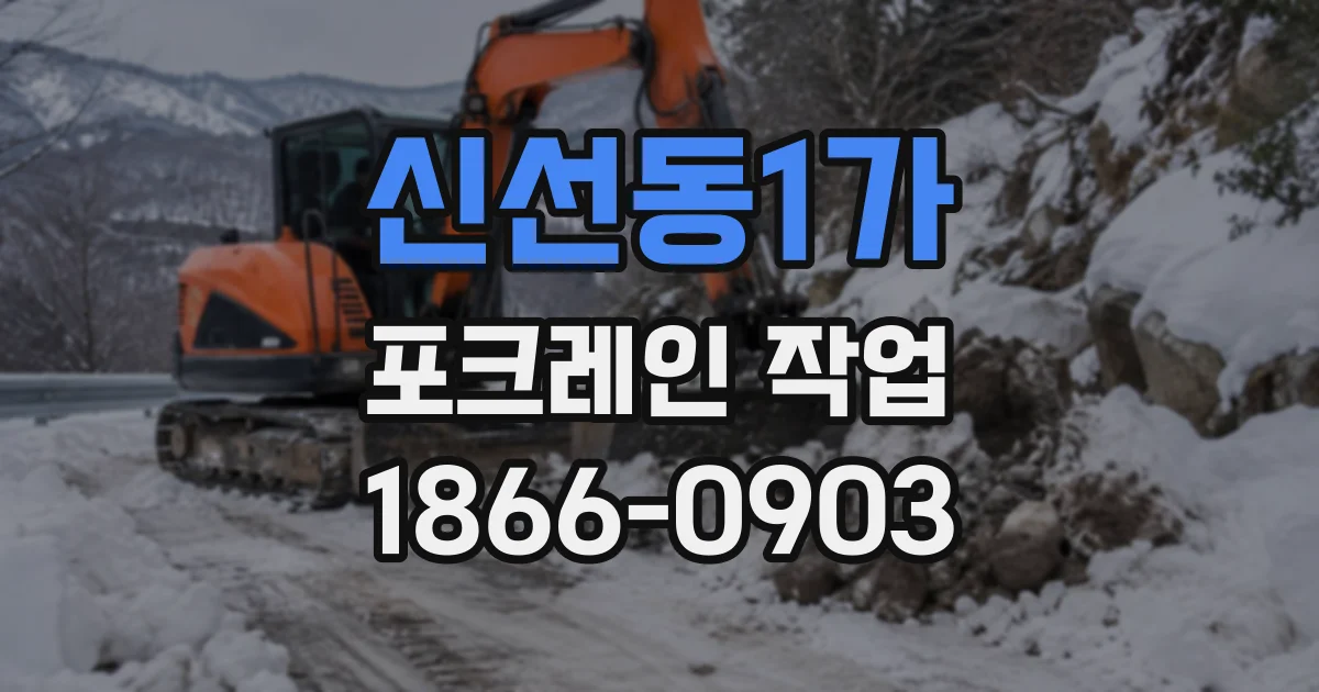 신선동1가 포크레인작업