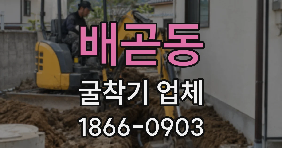 배곧동 굴착기 업체