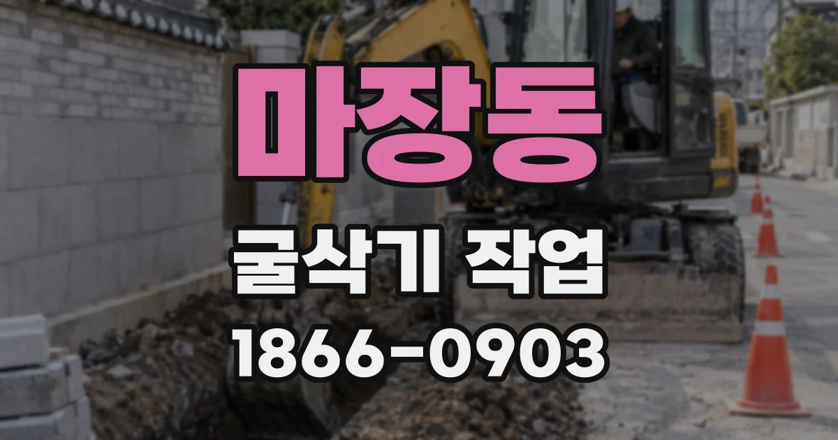 마장동 굴삭기 작업