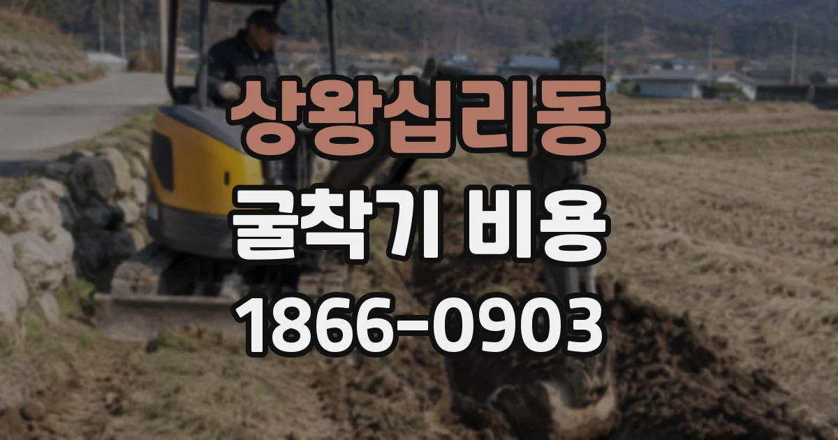 상왕십리동 굴착기 비용