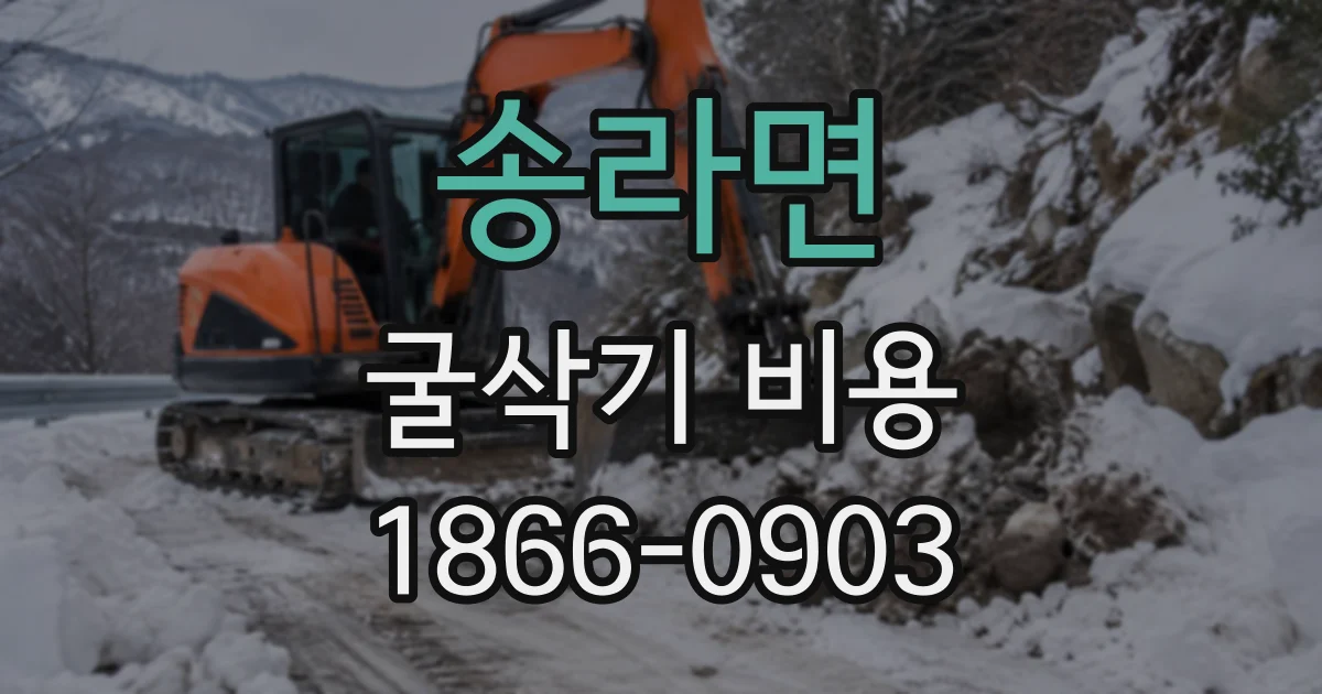 송라면 굴삭기비용