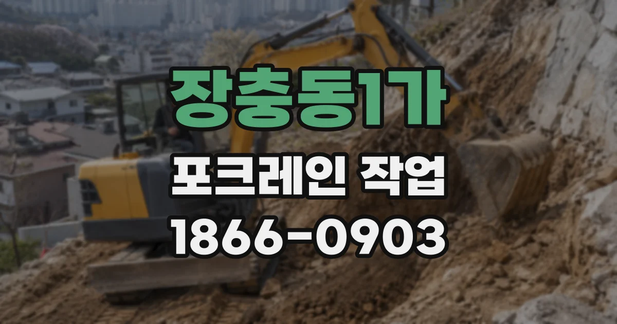 장충동1가 포크레인 작업