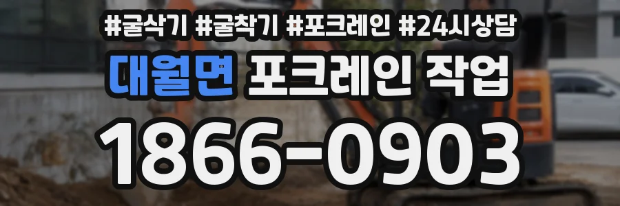 대월면 포크레인 작업