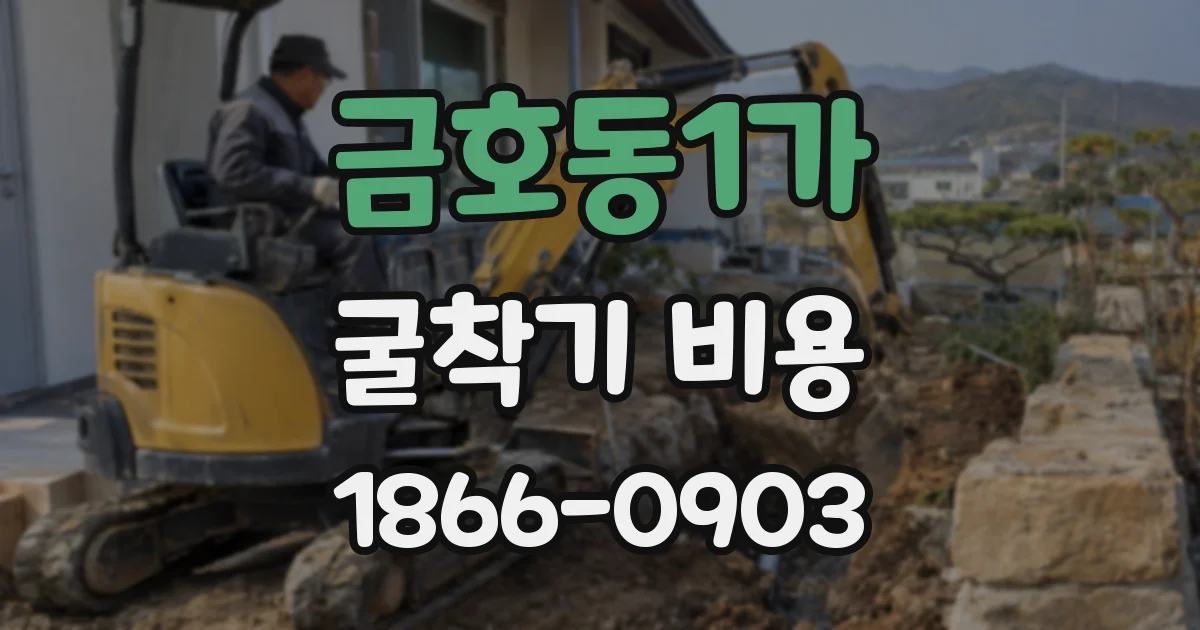 금호동1가 굴착기 비용