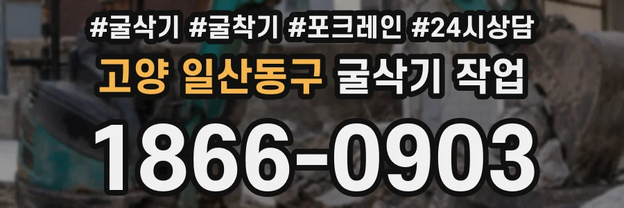 고양 일산동구 굴삭기 작업