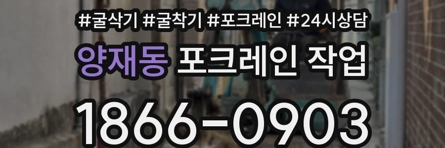 양재동 포크레인 작업