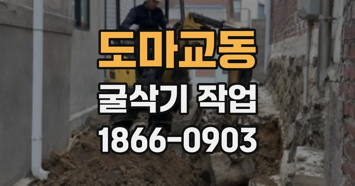 도마교동 굴삭기 작업