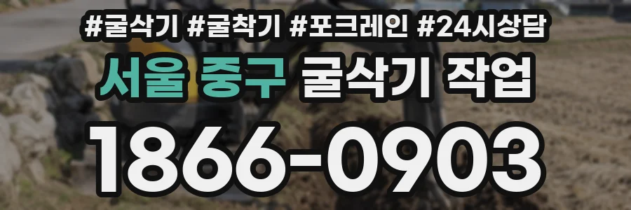 서울 중구 굴삭기 작업