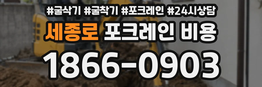 세종로 포크레인 비용