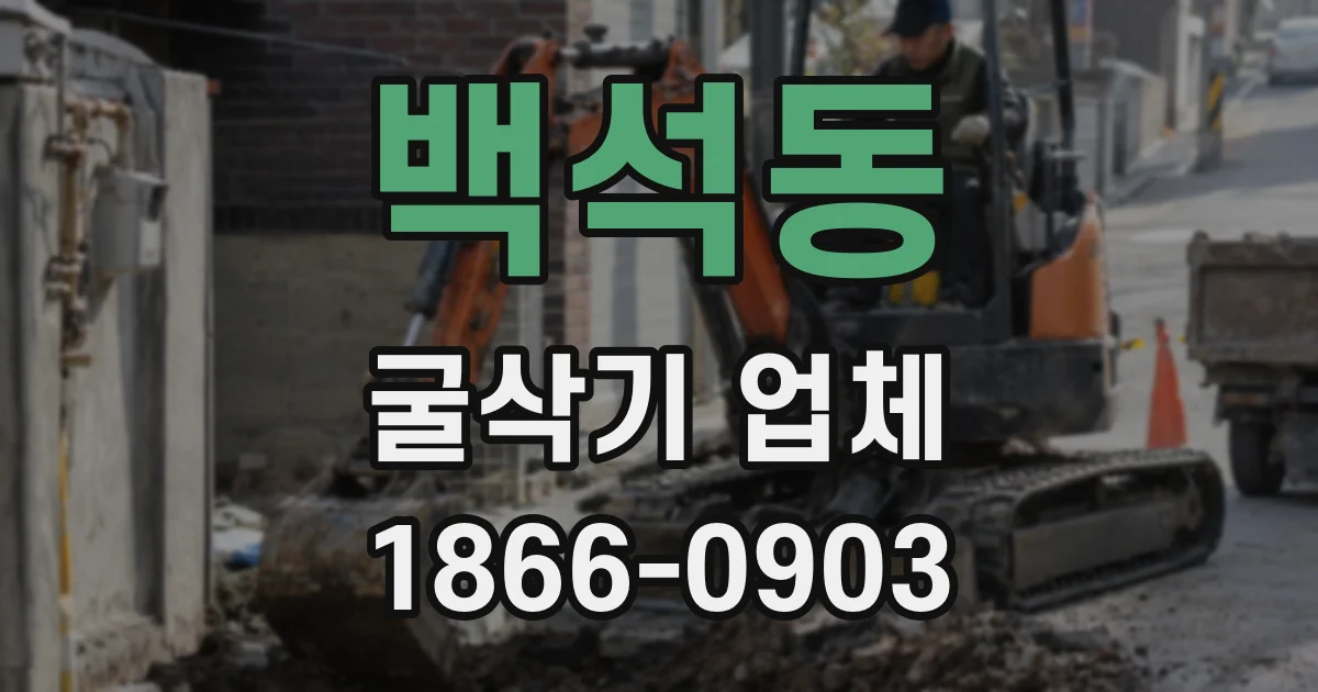 백석동 굴삭기 업체