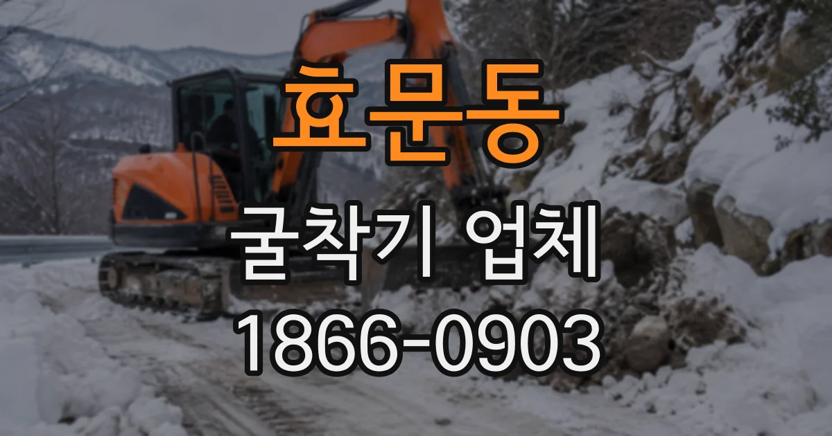 효문동 굴착기업체