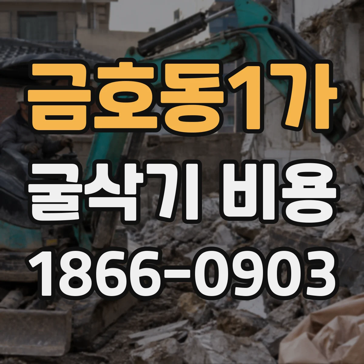 금호동1가 굴삭기 비용