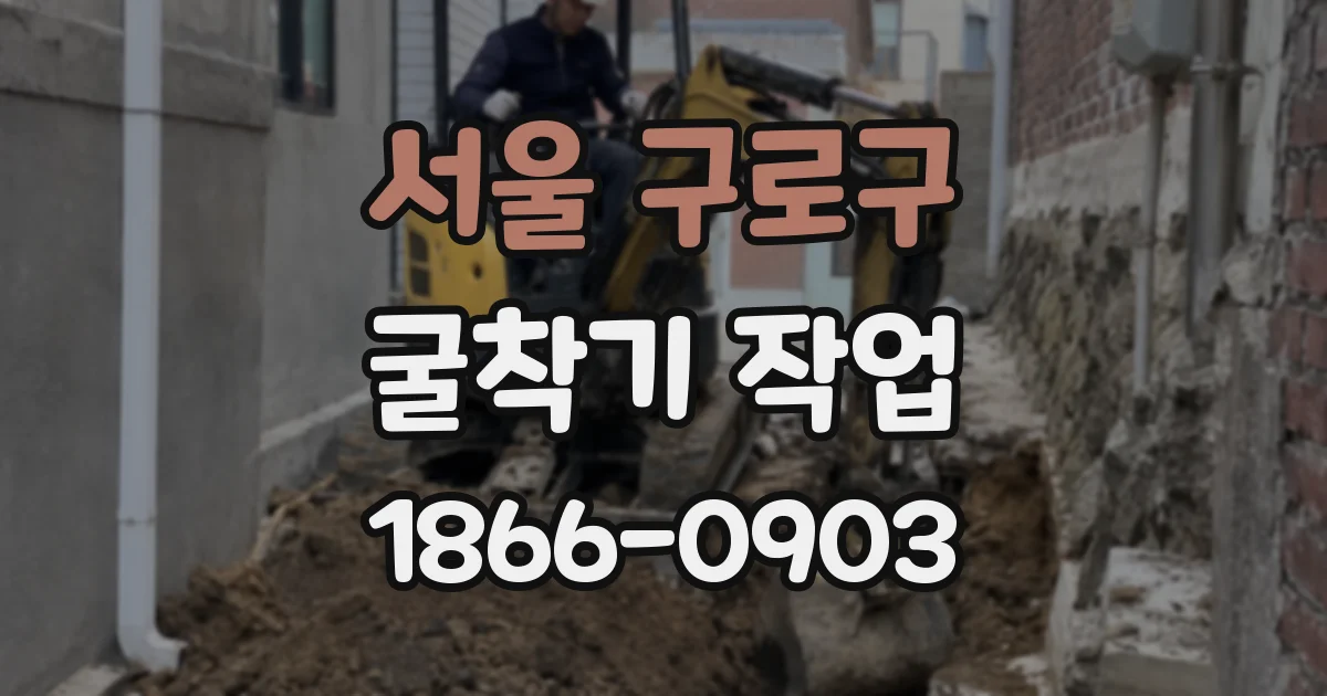 서울 구로구 굴착기 작업