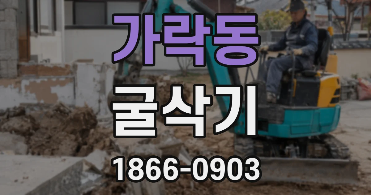 가락동 굴삭기