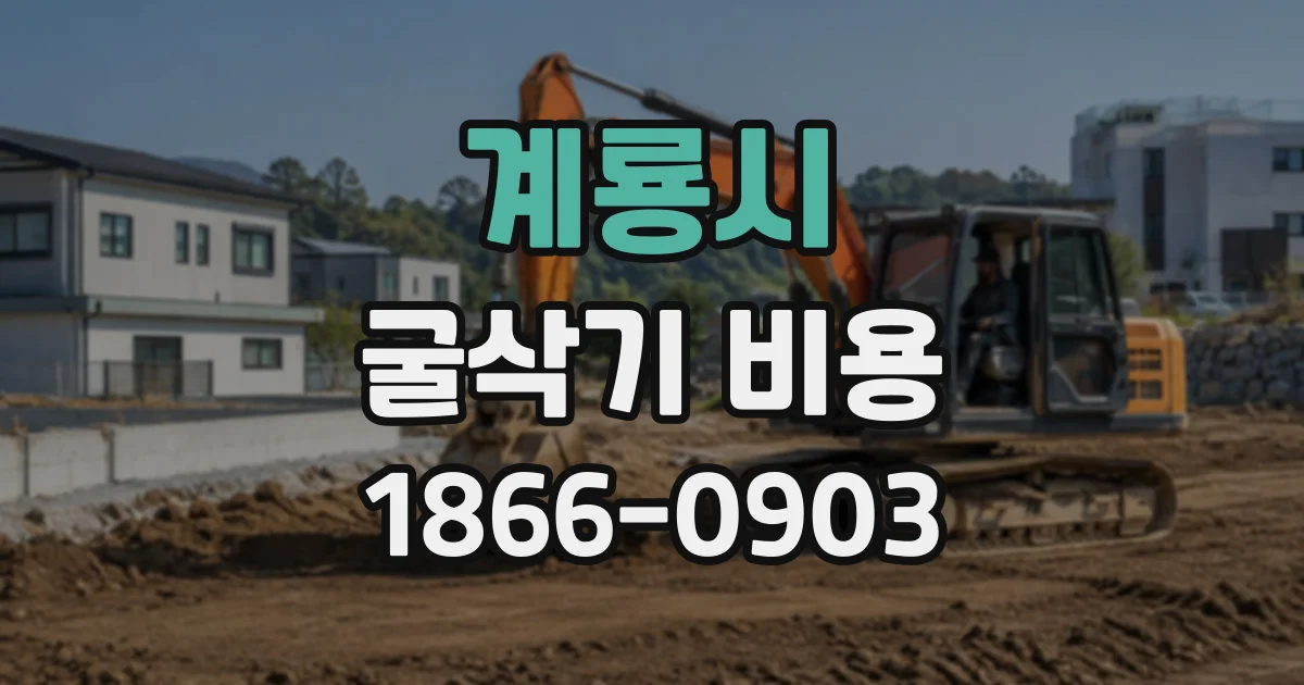 계룡시 굴삭기비용