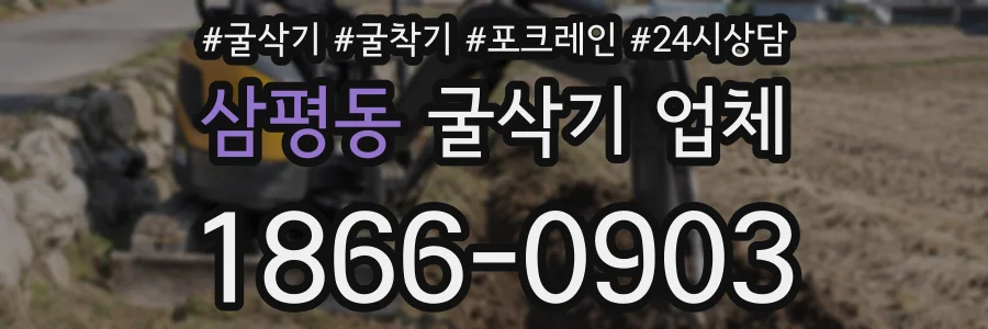 삼평동 굴삭기 업체