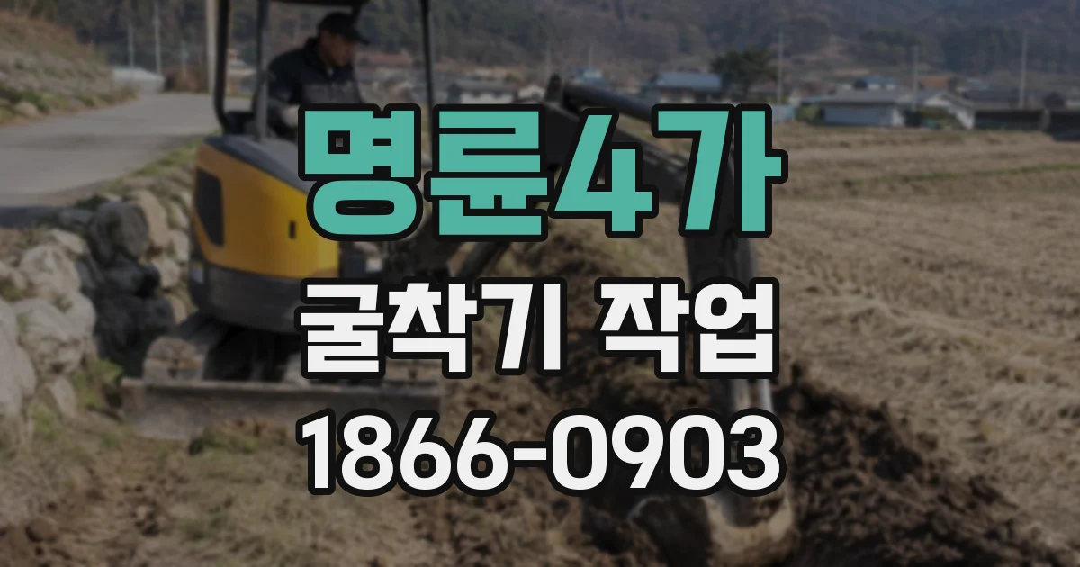 명륜4가 굴착기 작업