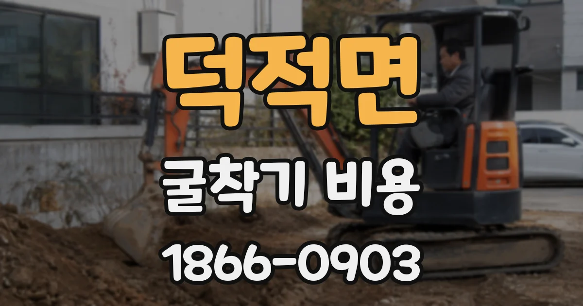덕적면 굴착기 비용