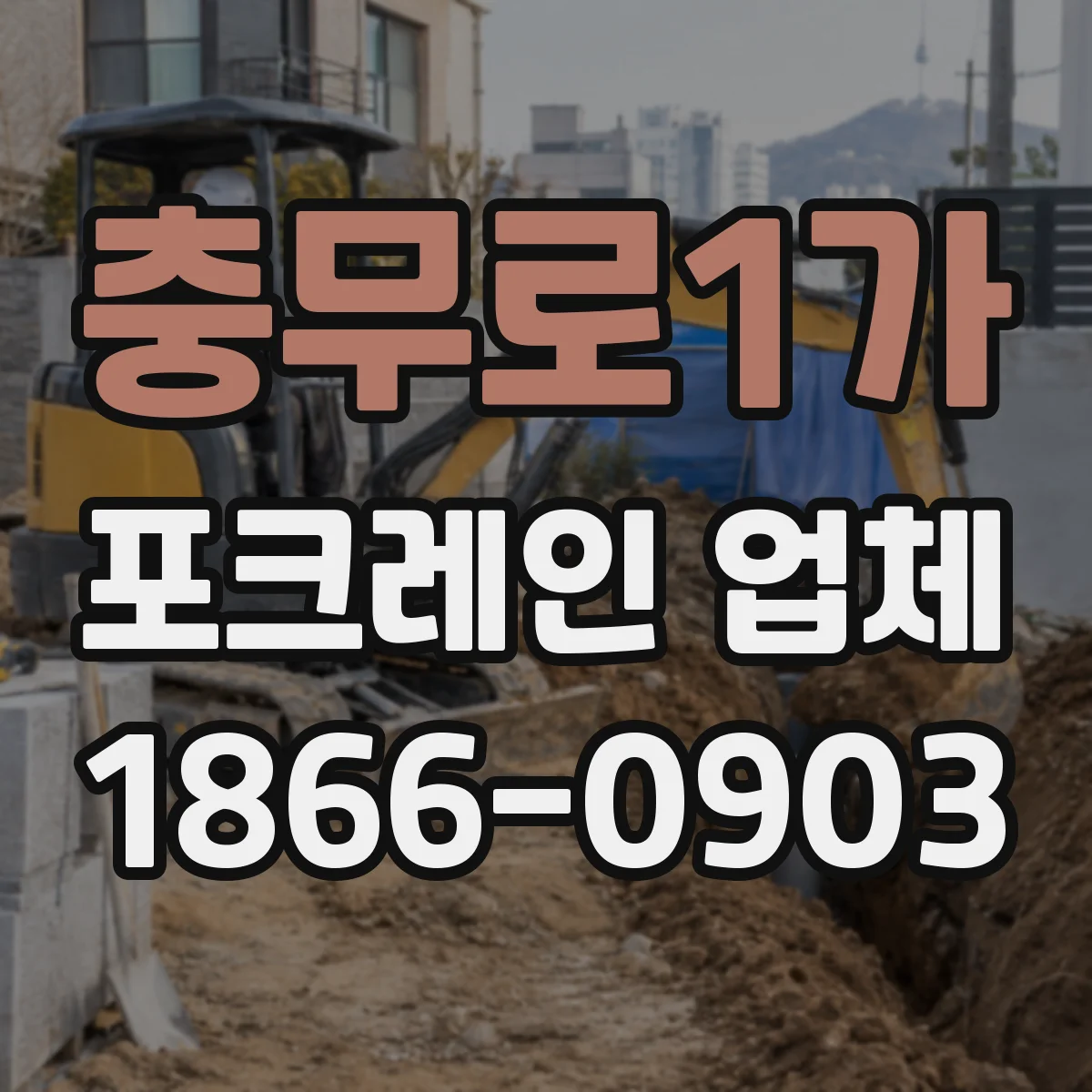 충무로1가 포크레인 업체