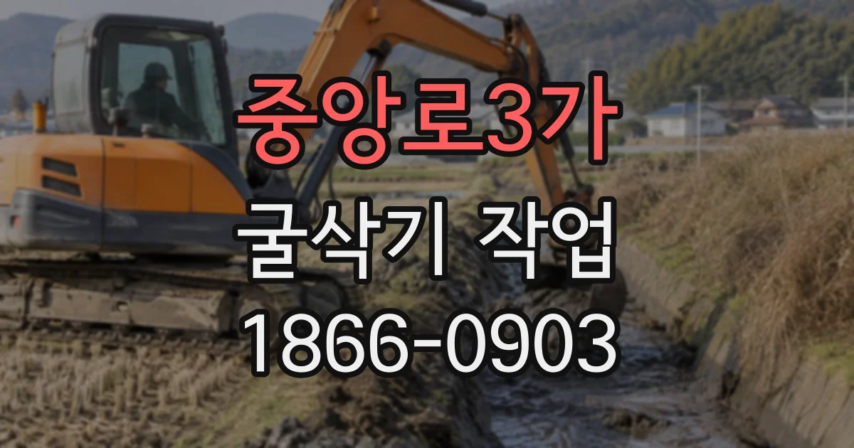 중앙로3가 굴삭기작업