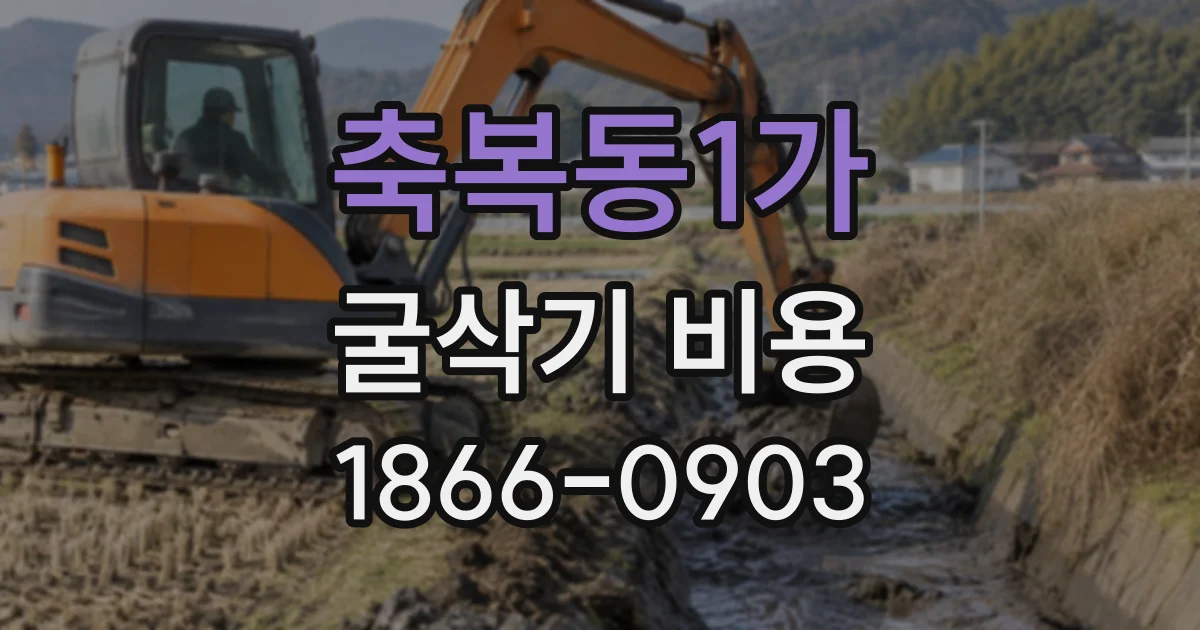 축복동1가 굴삭기비용