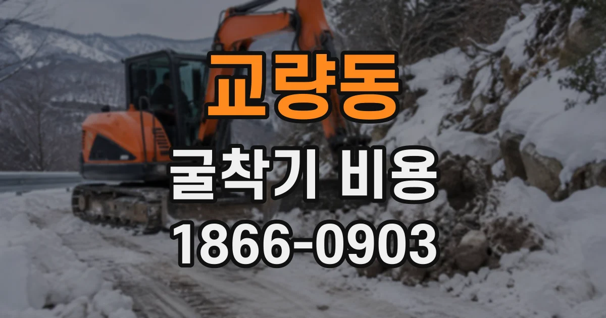 교량동 굴착기비용