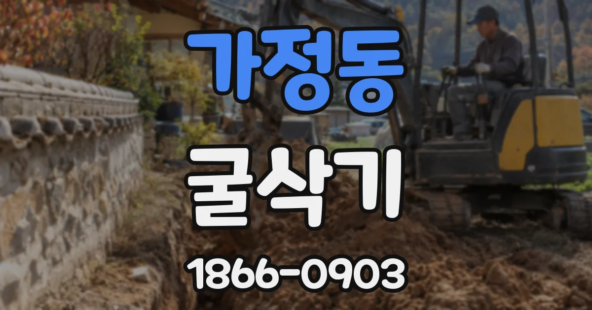 가정동 굴삭기