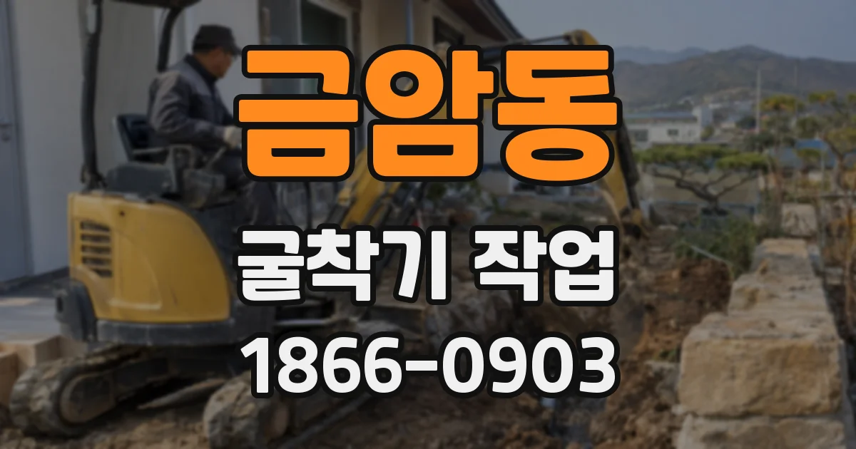 금암동 굴착기 작업