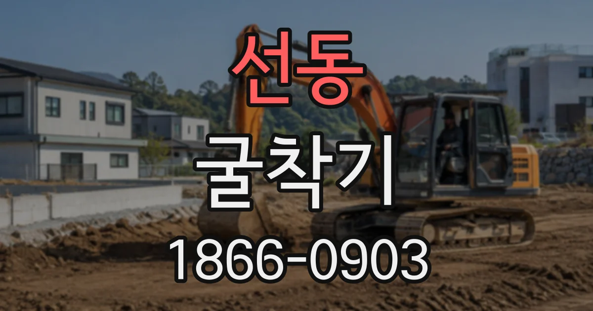 선동 굴착기