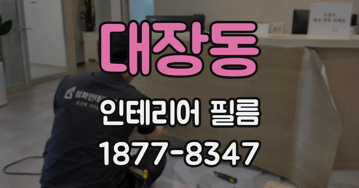 대장동 인테리어 필름