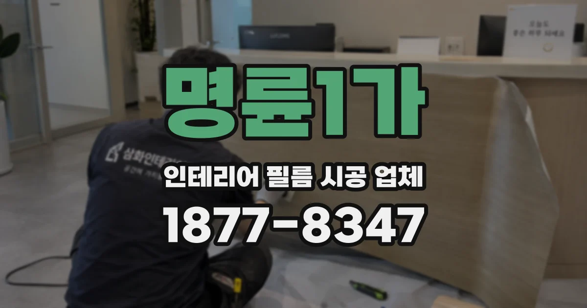 명륜1가 인테리어 필름 시공 업체