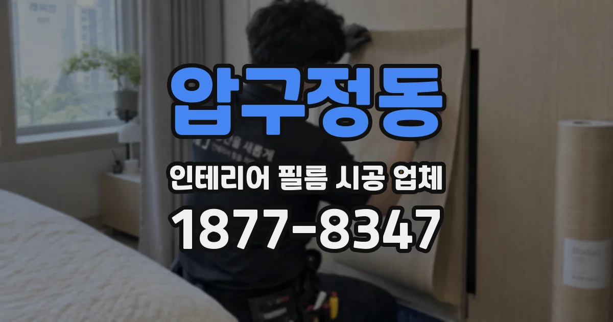 압구정동 인테리어 필름 시공 업체
