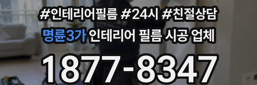 명륜3가 인테리어 필름 시공 업체