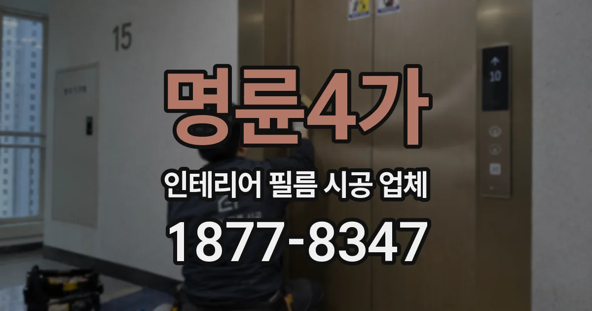 명륜4가 인테리어 필름 시공 업체