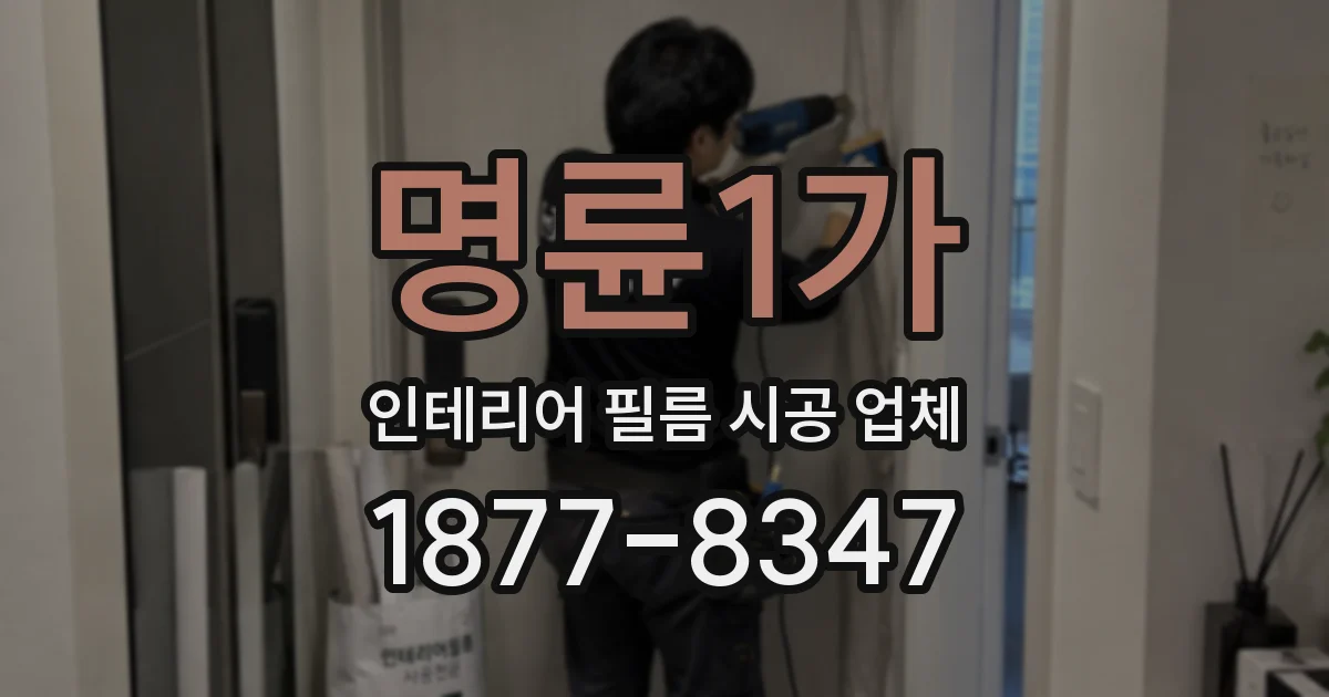 명륜1가 인테리어 필름 시공 업체