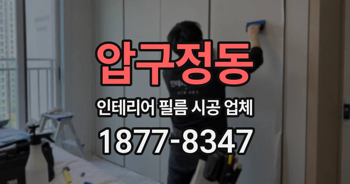 압구정동 인테리어 필름 시공 업체