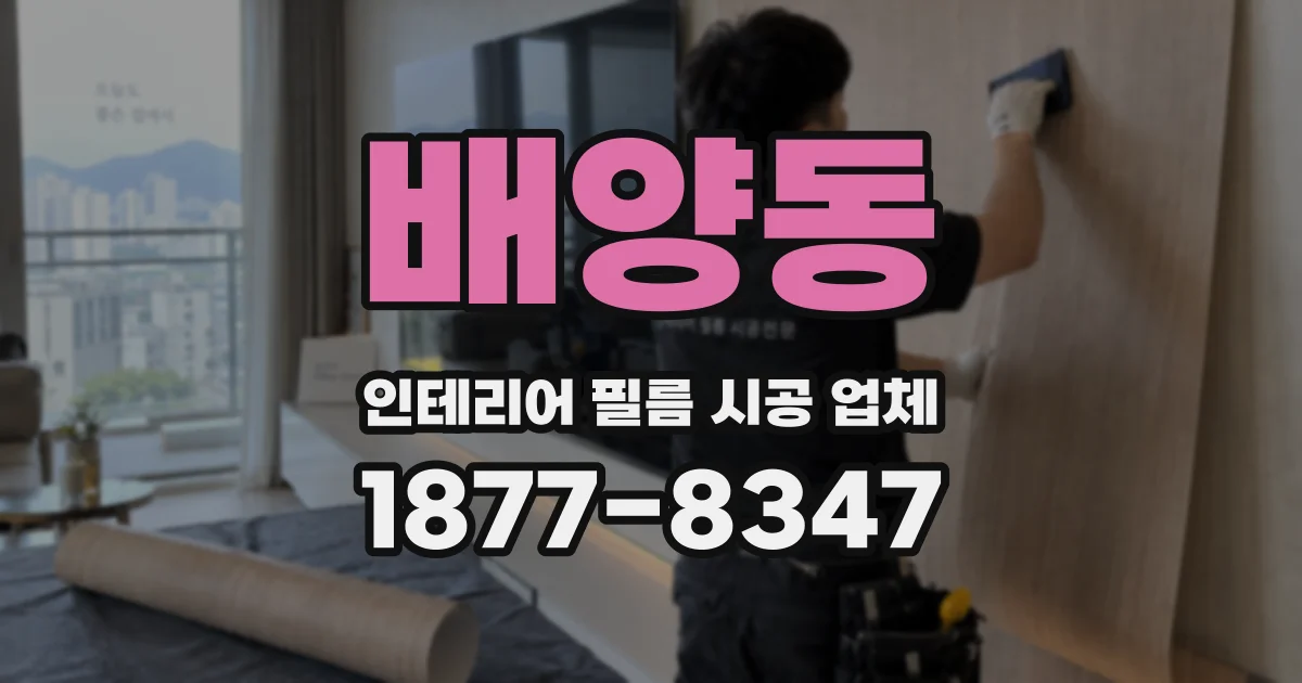 배양동 인테리어 필름 시공 업체