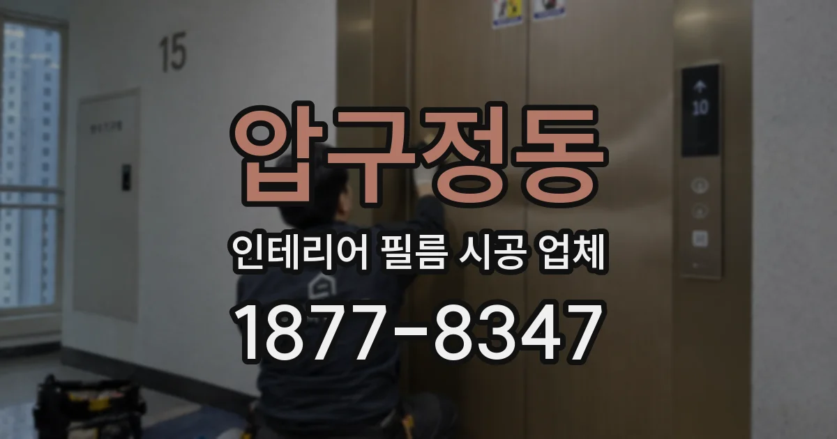 압구정동 인테리어 필름 시공 업체