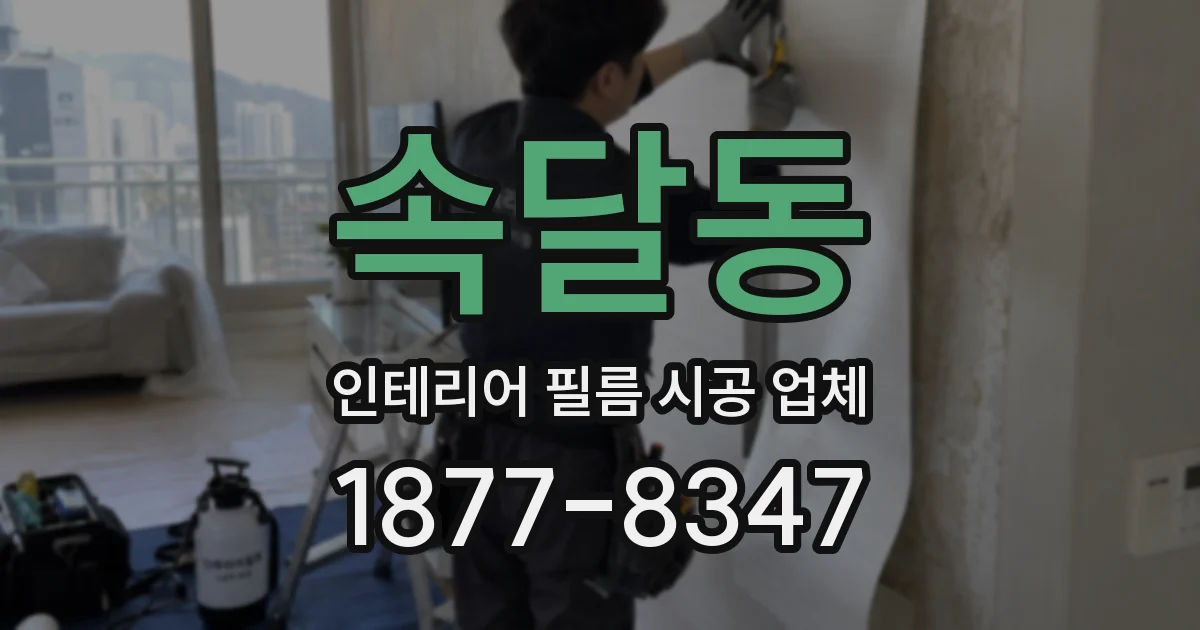 속달동 인테리어 필름 시공 업체