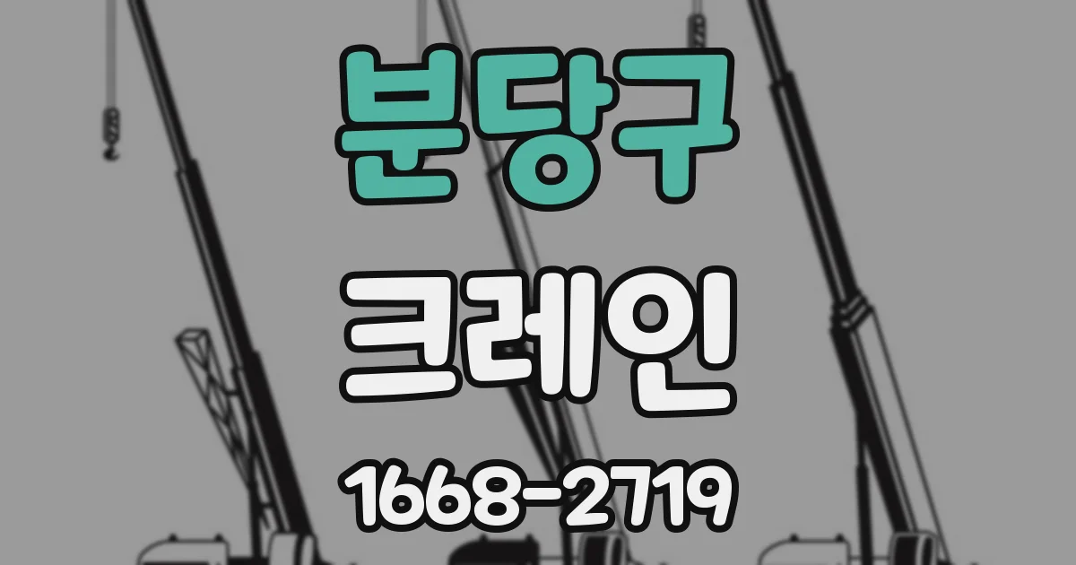 분당구 크레인