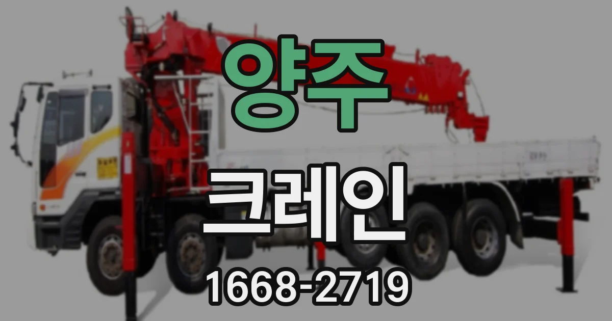 양주 크레인