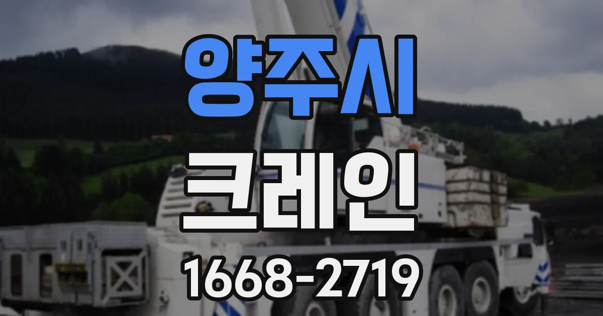양주시 크레인