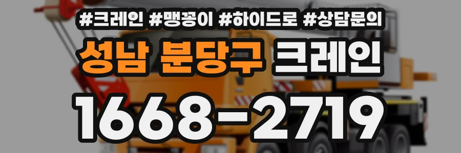 성남 분당구 크레인